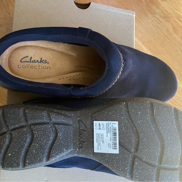 Clogs, Clarks, Roseville Drew, blue suede - Picture 2 of 5